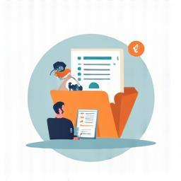 Illustration representing generating a press kit